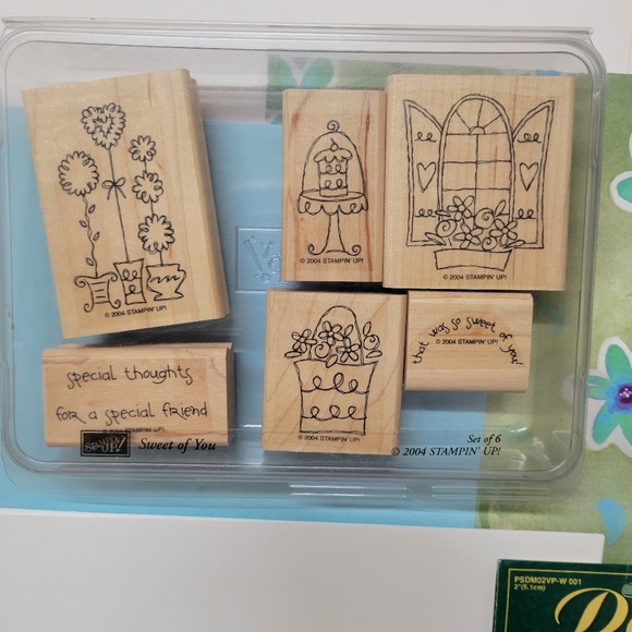 Stampin Up Sweet of You Wooden Block Rubber Stamp set - Picture 2 of 8